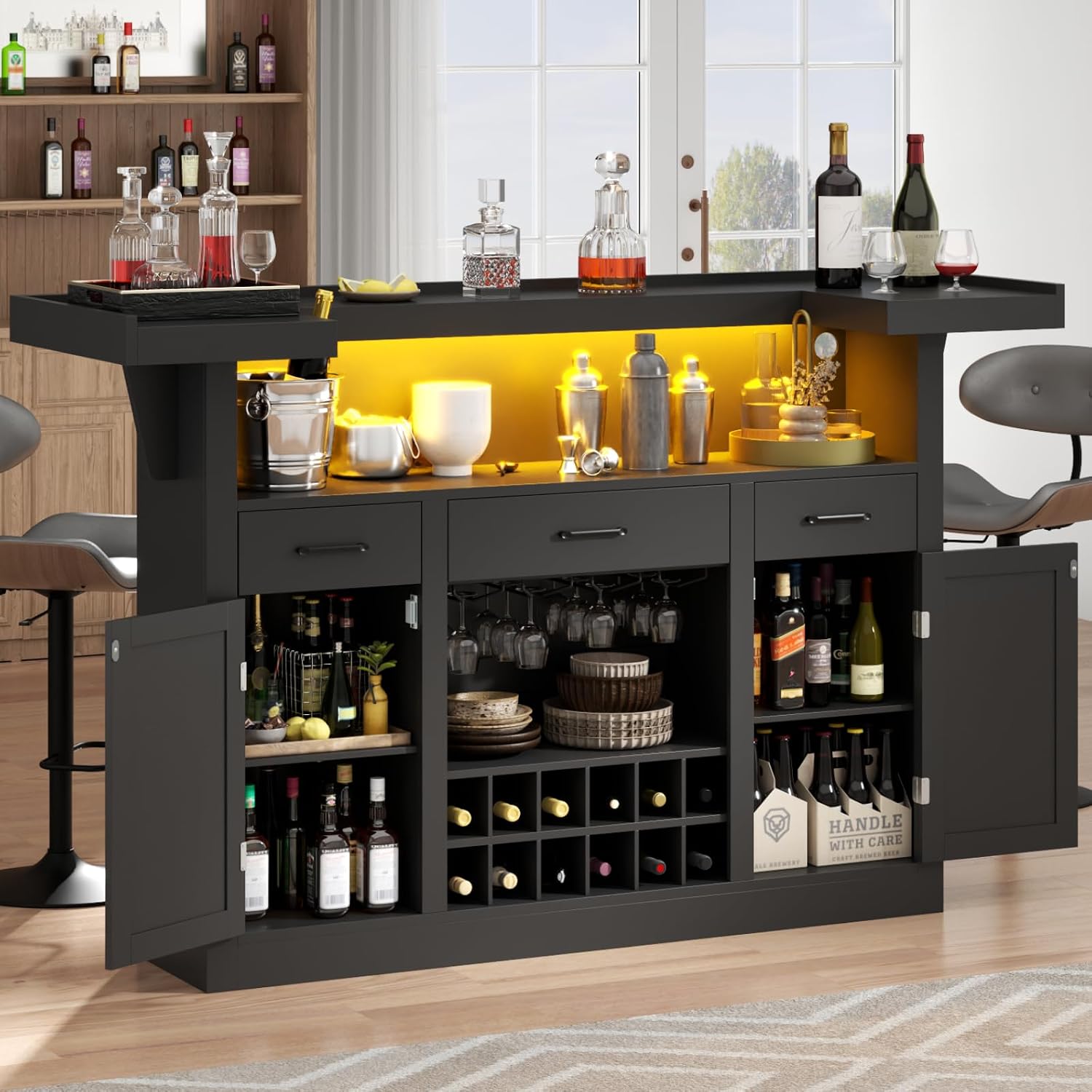 Home Bar Shelves - Mobile Bar da 71 Pollici con