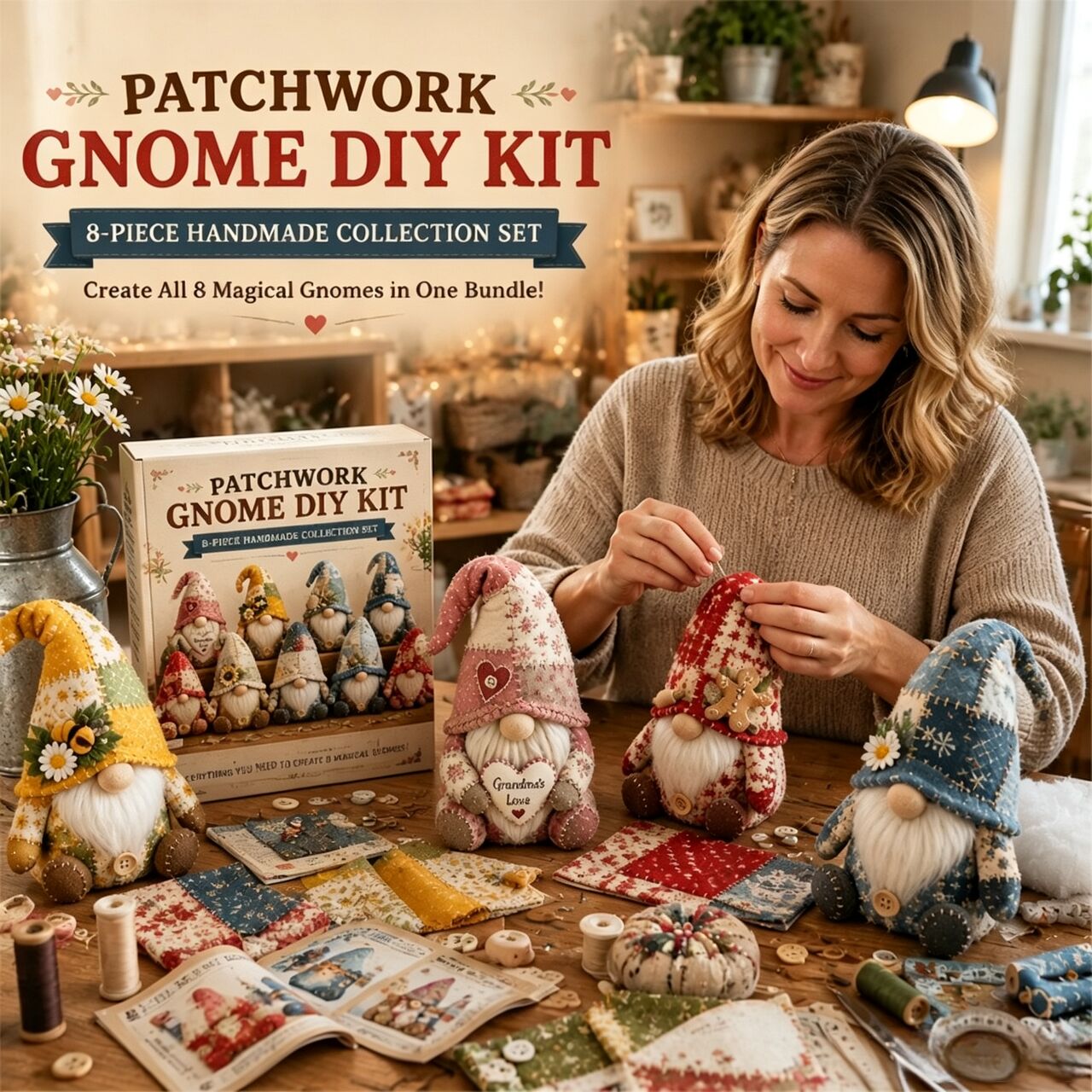 Home Bargains - Kit da Cucito Fai-da-Te Gnomo Natalizio