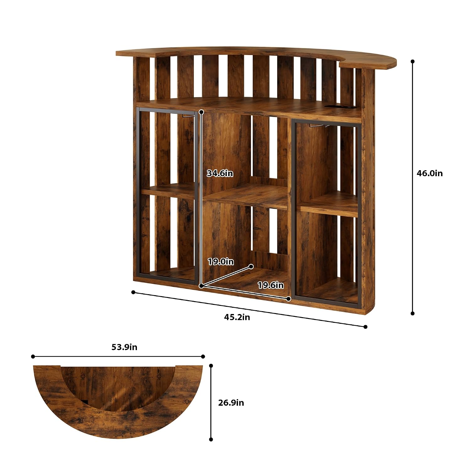 Home Bar And Fridge - Mobile Bar Rustico in Legno, Mini