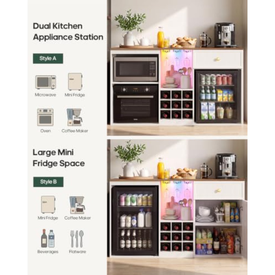 Mobile Bar per Caffè con Spazi - Home Bar And Fridge recensione e prezzo