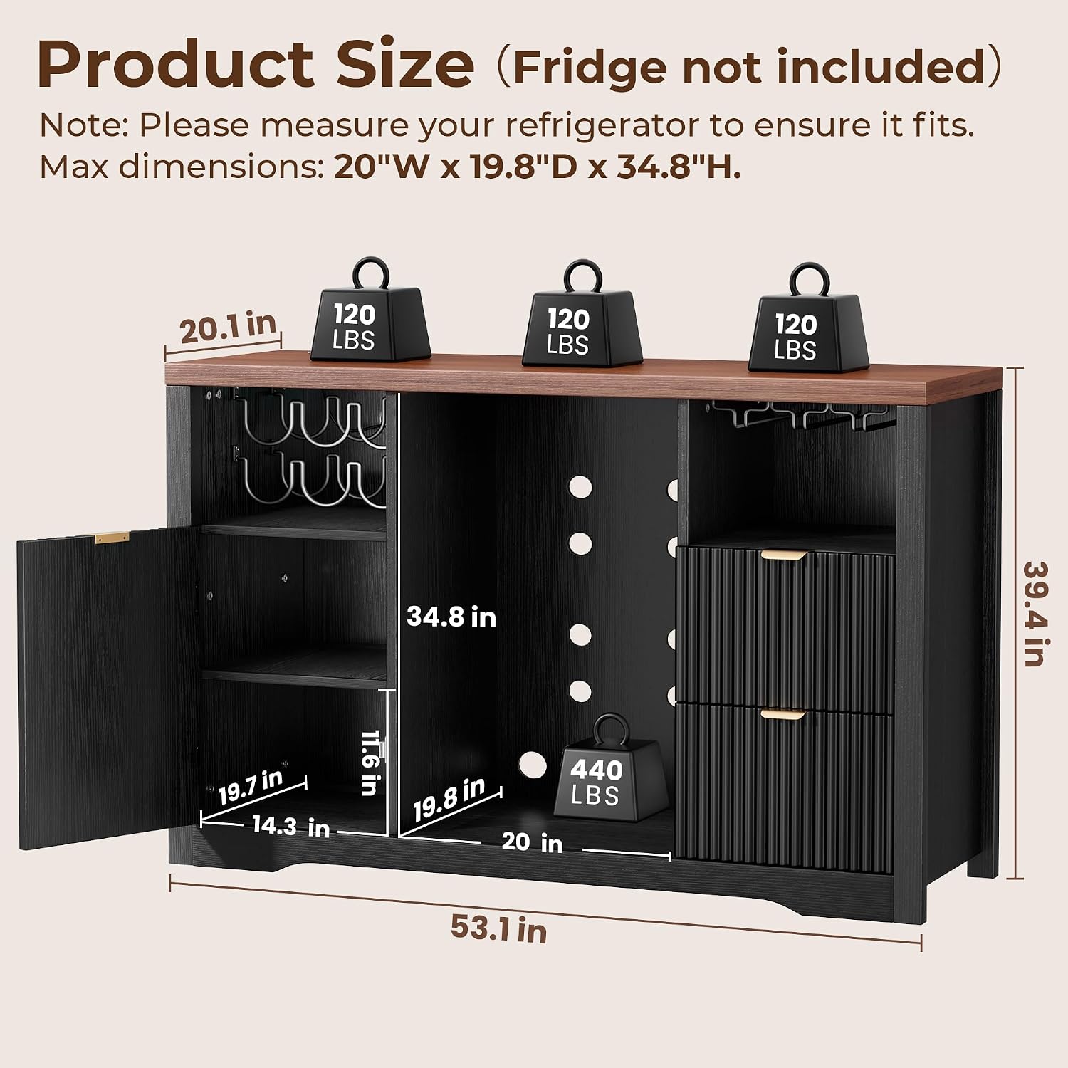 Mobile per Bar del Caffè con S - Home Bar And Fridge recensione e prezzo